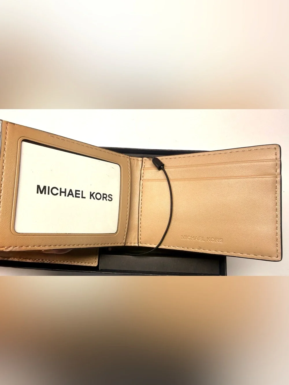 Michael Kors Brown & Yellow Men's Wallet and Card Holder Set MSRP $228 NIB